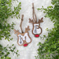 Kid's Retro Lettered Reindeer Ornament