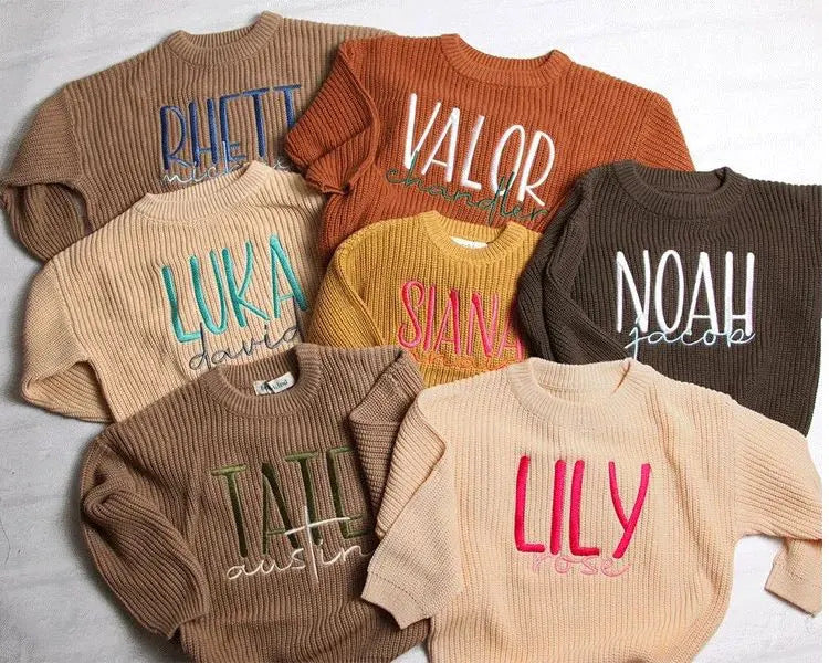 Custom Embroidered Knit Sweaters (Infant+Toddler)